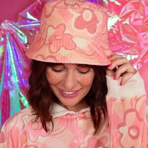 Dazey LA Sunny Chevy Graphic Print Corduroy Bucket Hat